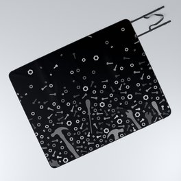 Anti-gravity Tools - grey and black Picnic Blanket