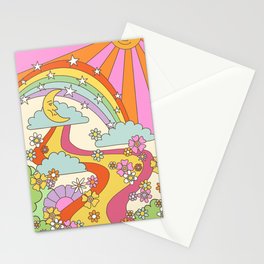 retro hippie boho print  Stationery Card