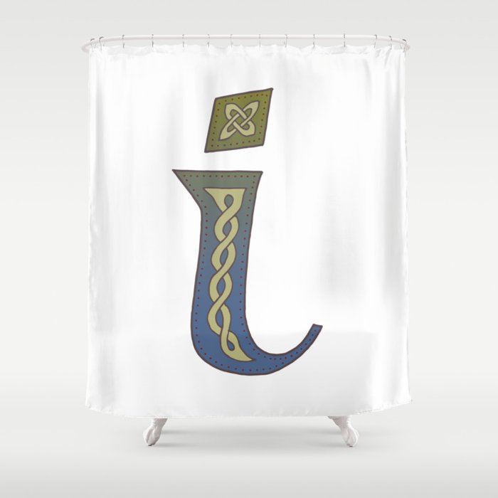 Celtic Knotwork Alphabet Letter I Shower Curtain By
