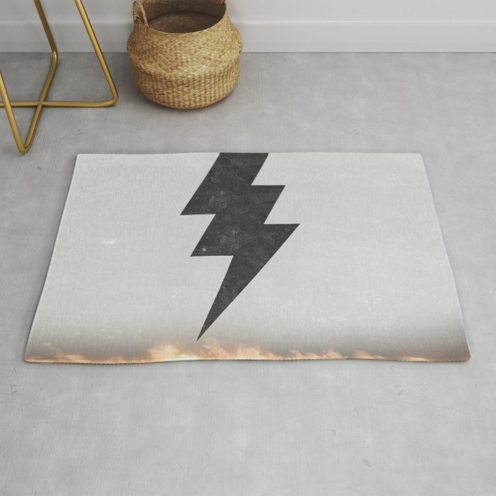 lightning strike Rug