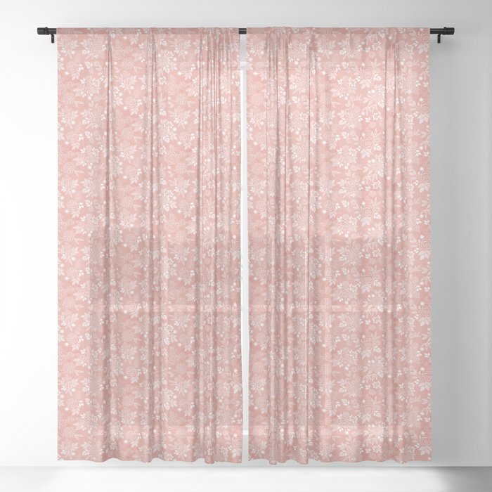 Boho Rose Sheer Curtain