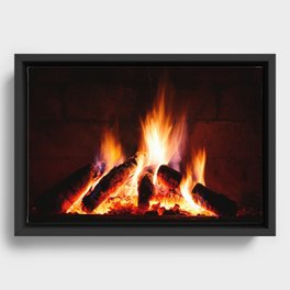 Fireplace Framed Canvas