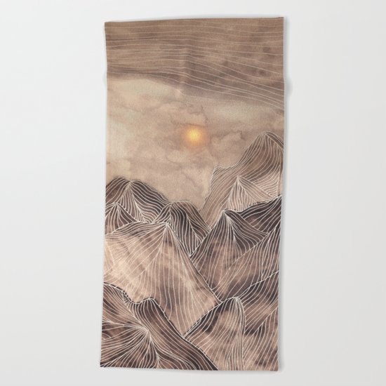 Lines in the mountains XII Beach Towel