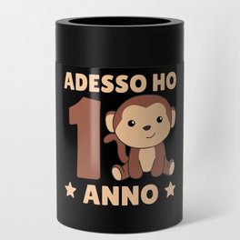 Children's 1st Birthday Monkey Adesso Ho 1 Anno Can Cooler