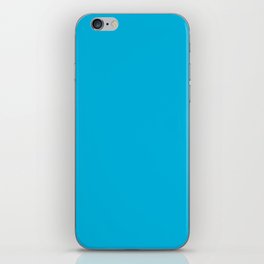 Plain Solid Color Cyan Blue 3 iPhone Skin