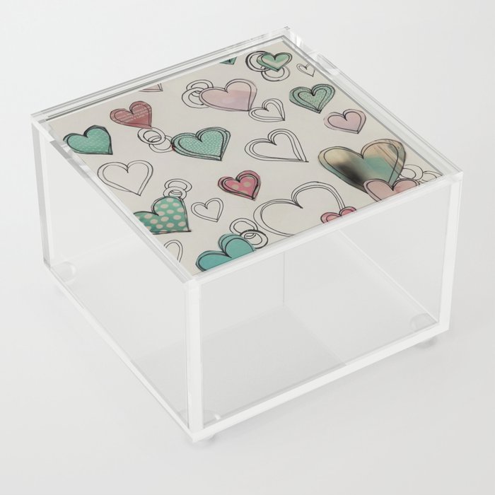 heart collage Acrylic Box