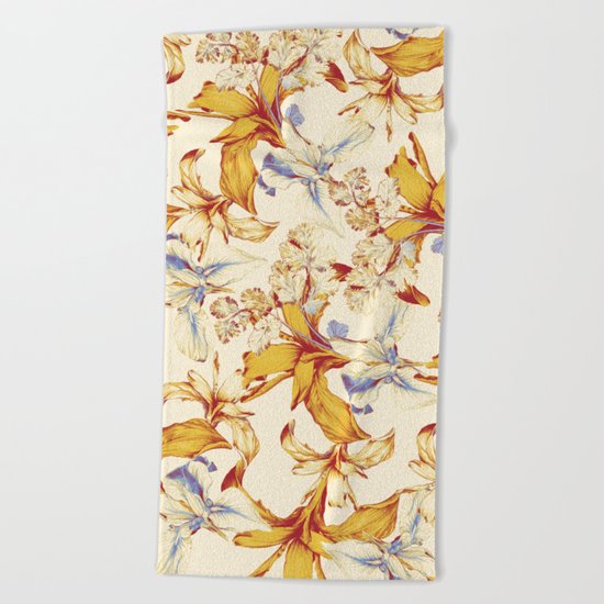 Irisses & Coriander Beach Towel