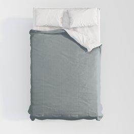 Medium Artic Blue Gray Solid Color PPG Symmetry PPG1037-4 - All One Single Shade Hue Colour Comforter