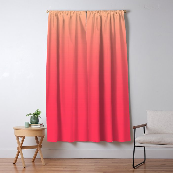 Coral Pink Ombre Blackout Curtain By Nlmiller07art Society6