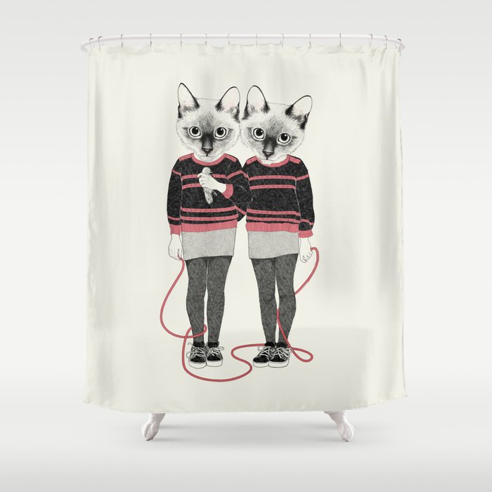 siamese twins Shower Curtain