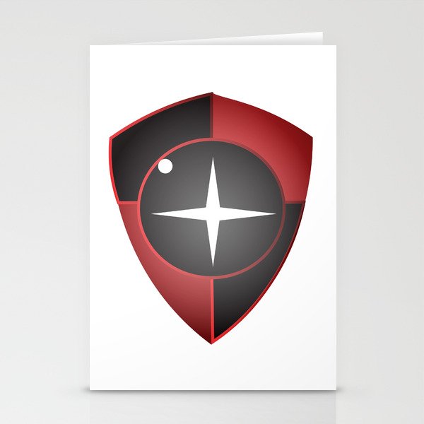 Red Black Sight Stationery Cards