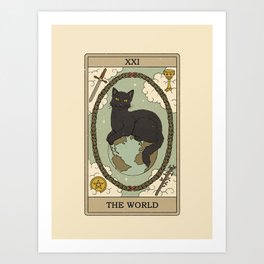 The World - Cats Tarot Art Print