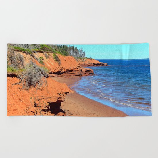 Red Cliffs of PEI Beach Towel