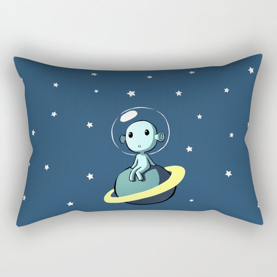Space Alien Rectangular Pillow