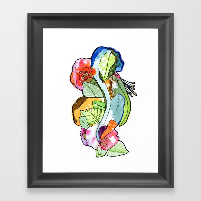 Flower Heart Framed Art Print