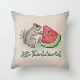 Watermelon Thumbelina Throw Pillow