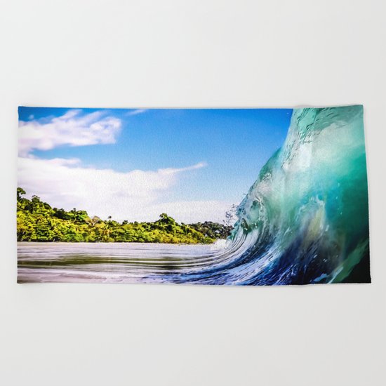 Wave Wall Beach Towel