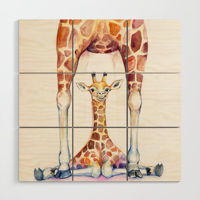 Gorgeous Giraffes Wood Wall Art