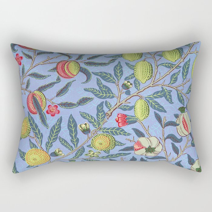 Fruit (Or Pomegranate) Illustration Art Print By William Morris Rectangular Pillow