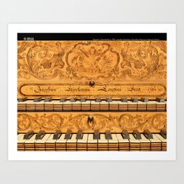 Queen Charlotte's Kirkman Harpsichord Nameboard Detail 2 Art Print