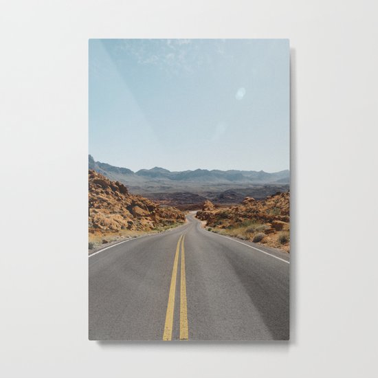On the Desert Road Metal Print