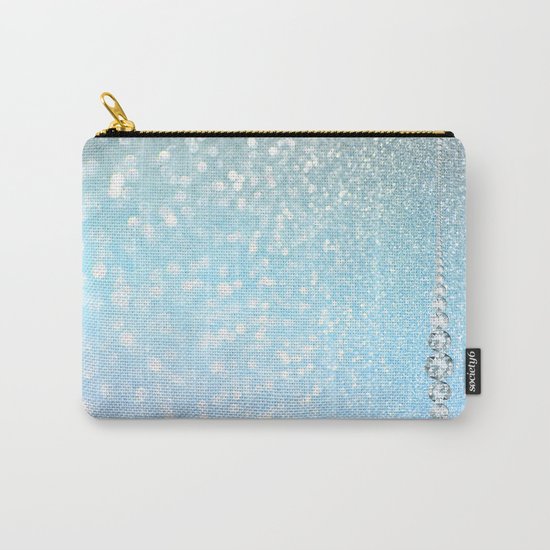 Diamonds are girls best friends I - Blue mermaid glitter texture Carry-All Pouch