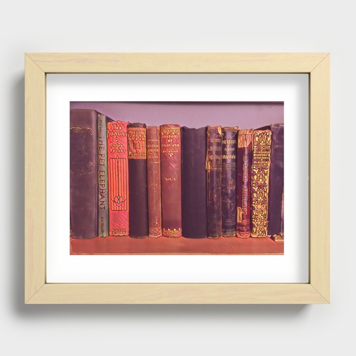 Old Books Recessed Framed Print