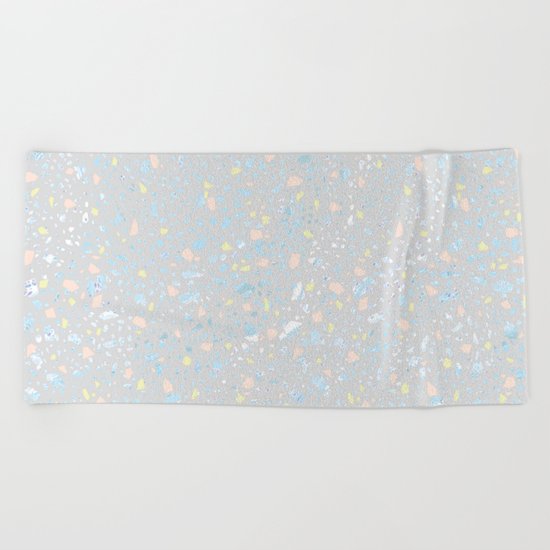 Neon star dust Beach Towel