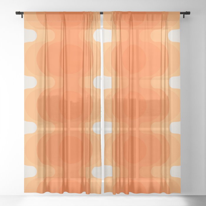 Echoes - Creamsicle Sheer Curtain
