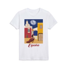 Spain travel poster Kids T Shirt