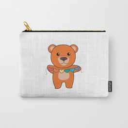 Rainbow Flag Gay Pride Lgbtq Hearts Bear Carry-All Pouch