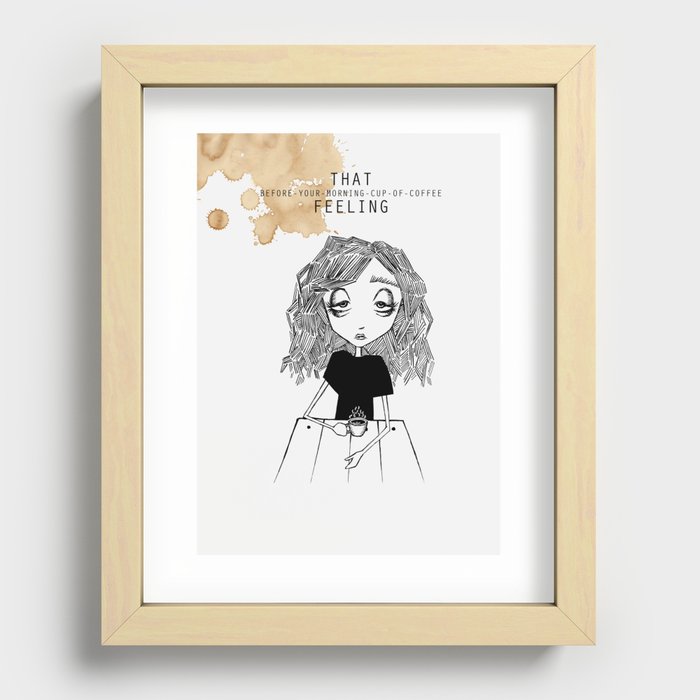 MORNING CUP OF COFFEE Recessed Framed Print