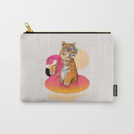 Chillin (Flamingo Tiger) Carry-All Pouch