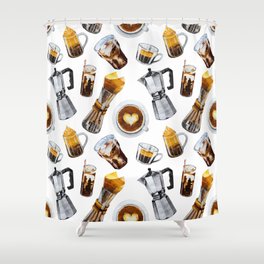 Coffee obsession  Shower Curtain