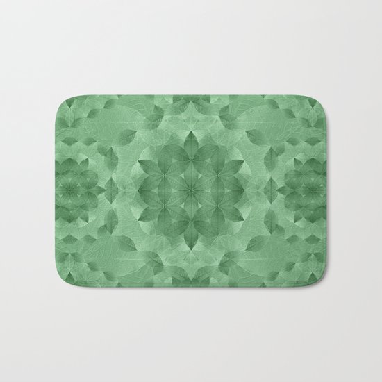 The Flower of Life - Leaf Pattern 3 Bath Mat