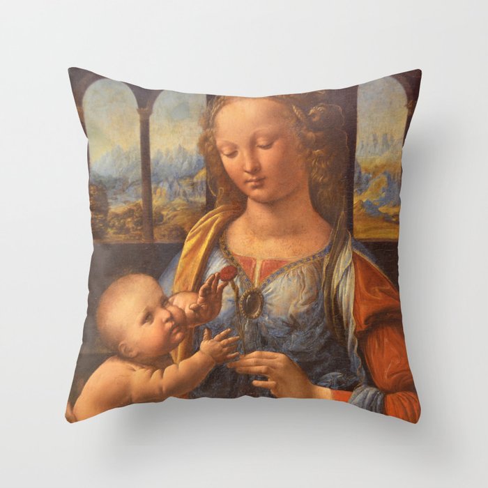 Leonardo da Vinci Throw Pillow