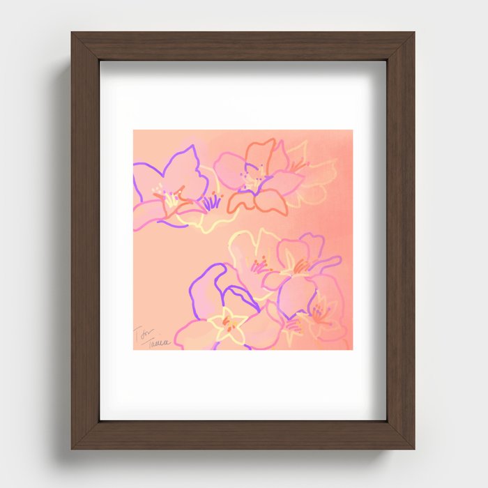 Ultra Peach Blossom  Recessed Framed Print