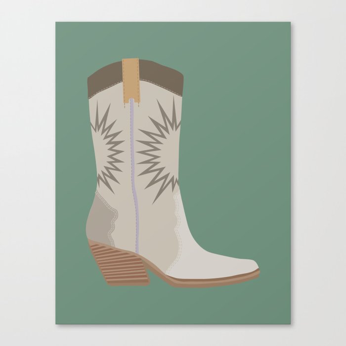 Boots (green) Canvas Print