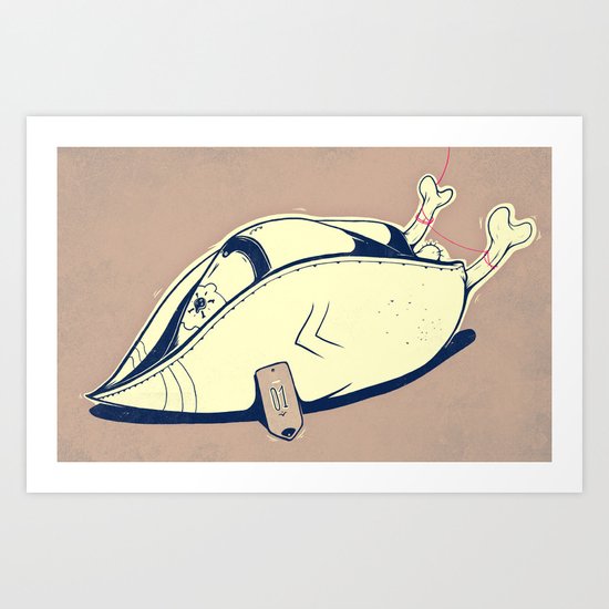 Chapeau de poulet Art Print