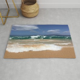 WAVY Rug | Swimming, Ocean, Beach, Tropical, Water, Blue, Photo, Summer, Sky, Waves 