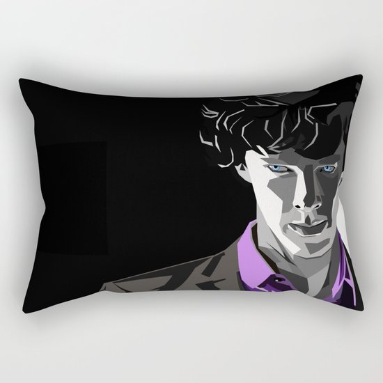 Sherlock Holmes Portrait Rectangular Pillow