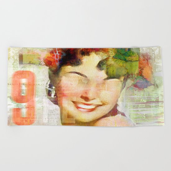 The girl of the 9th floor Beach Towel