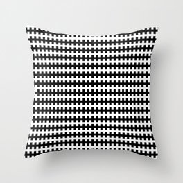Modern Hatch - Black And White Throw Pillow