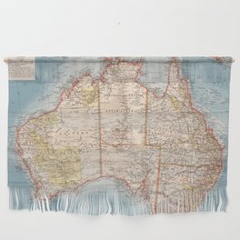 Australian Topography Map (1905) Wall Hanging