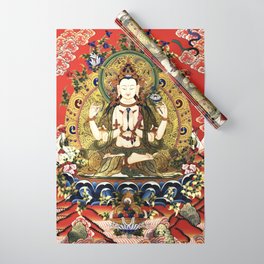 Chenrezig Bodhisattva Tibetan Buddha Wrapping Paper