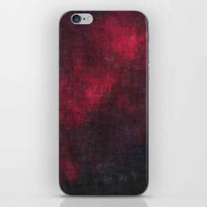 Dark burgundy red iPhone Skin