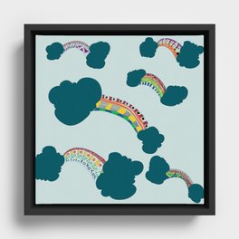 Rainbow in full colours Framed Canvas