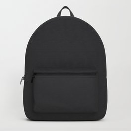 Dark Charcoal Grey Solid Color Pairs To Sherwin Williams 2021 Trending Color Tricorn Black SW 6258 Backpack
