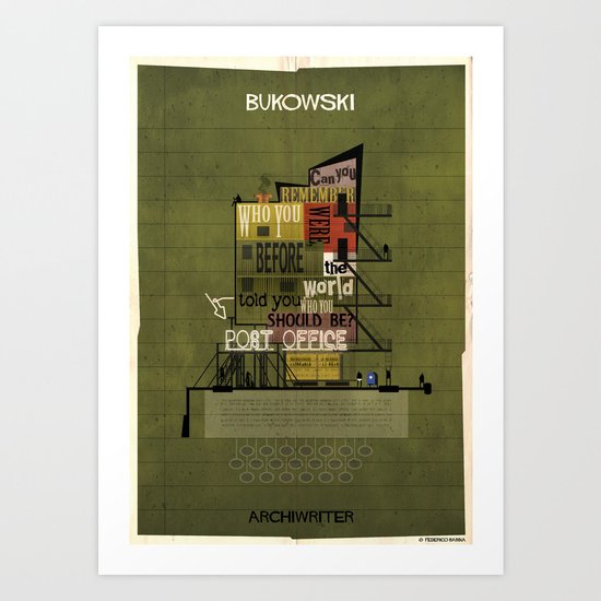 06_ARCHIWRITER_charles bukowski Art Print