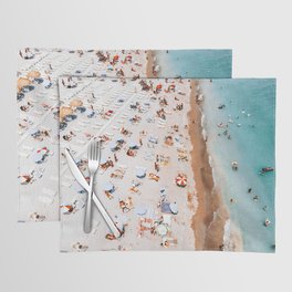 Ocean Sea Print, Beach Sea Art Print, Aerial Beach Print, Minimalist Print, Beach Photography, Bondi Beach Print Art Print Placemat
